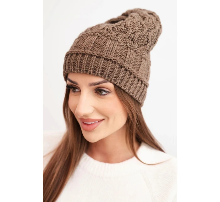 Čepice s fleece Marta K231 mocca Čepice s fleece Marta K231 mocca