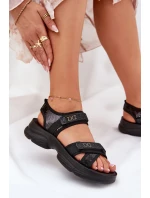 Dámské Sandály S Na Suchý Zip Černé model 21688284 - Boto