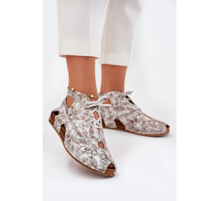 Vzorované Kožené Kotníkové Boty model 21693680 - Maciejka