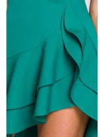 M850 Mini šaty s volánmi - tyrkysové