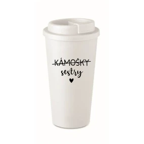 KÁMOŠKY SESTRY - bílý termohrnek 475 ml