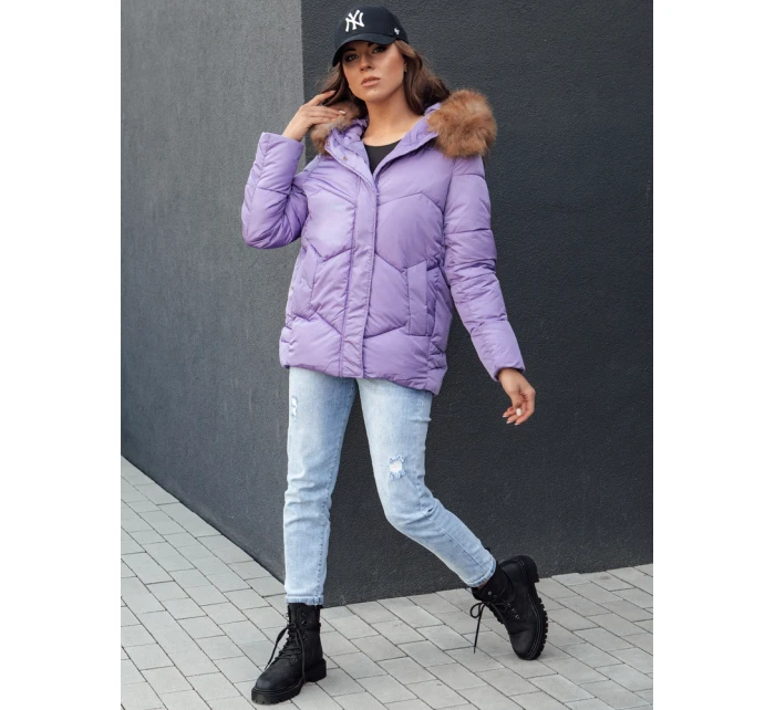 Dámská zimní bunda s kapucí fialová Dstreet model 21979639 - FashionStreet