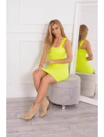 Žlté neónové šaty bez ramienok Žlté neónové šaty bez ramienok