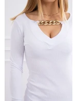 Šaty se zlatým řetízkem bílé Šaty se zlatým řetízkem bílé