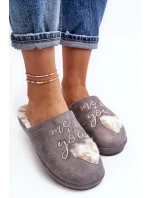 Lesklé dámské pantofle šedé model 21641364 - Boto