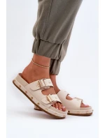 Dámské žabky na platformě Big Star model 21653884 béžové - Big Star Shoes Dámské žabky na platformě Big Star model 21653884 béžové - Big Star Shoes