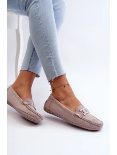 Dámské semišové mokasíny fialové model 21659362 - Boto