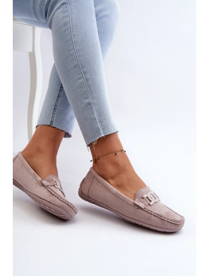 Dámské semišové mokasíny fialové model 21659362 - Boto