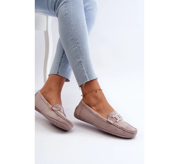 Dámské semišové mokasíny fialové model 21659362 - Boto
