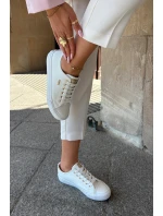 Trampki Damskie Z Eko Skóry Big Star RR274748 Białe Trampki Damskie Z Eko Skóry Big Star RR274748 Białe