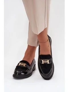 Lakované dámské se zlatým detailem  Černé model 21711999 - S.Barski