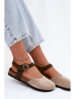 Dámske semišové kožené sandále s uzavretou špičkou Maciejka H7365-04 beige Dámske semišové kožené sandále s uzavretou špičkou Maciejka H7365-04 beige