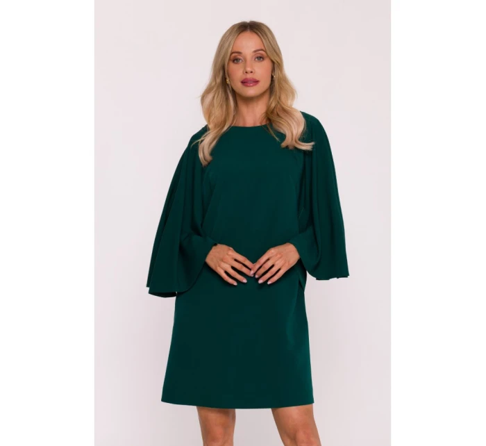 S426 Mini šaty s netopierími rukávmi - zelené S426 Mini šaty s netopierími rukávmi - zelené