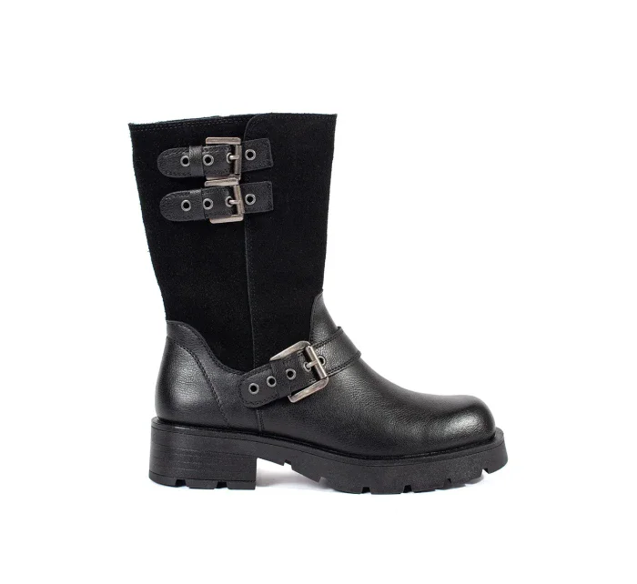 Trendy dámské černé kotníčkové boty platforma Trendy dámské černé kotníčkové boty platforma