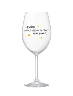 PROTOŽE ZABALIT DÁRKY NENÍ PRDEL - čirá sklenice na víno 350 ml