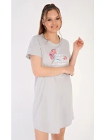 Dámská noční košile s krátkým rukávem model 18831612 - Vienetta Dámská noční košile s krátkým rukávem model 18831612 - Vienetta