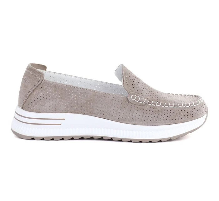 Kožené mokasíny na hrubej podrážke a šnurovacie fango Jezzi 9793