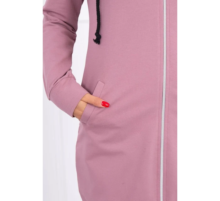 Mikina s kapucňou tmavo ružová