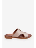 Damskie Klapki Z Ozdobnym Zamkiem Beżowe Lemar Clarence Damskie Klapki Z Ozdobnym Zamkiem Beżowe Lemar Clarence