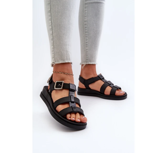 Hladké Dámské Sandály  Černé model 21661770 - Zaxy