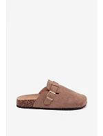 Dámske papuče Papuče so zlatou prackou Khaki Alpine Dámske papuče Papuče so zlatou prackou Khaki Alpine