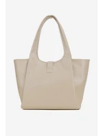 Dámska nákupná taška so sponou Nobo - svetlo béžová