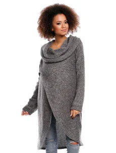 Dlhý sveter model 84290 PeeKaBoo