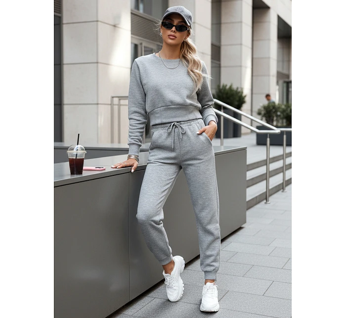 FashionStreet dámske svetlosivé tepláky AY1160