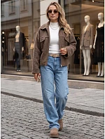 Krótka kurtka damska typu baranek na zamek fango FashionStreet TY6060 Krótka kurtka damska typu baranek na zamek fango FashionStreet TY6060