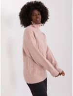 Sweter AT SW model 19341450 ciemny różowy - FPrice Sweter AT SW model 19341450 ciemny różowy - FPrice