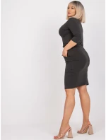 Šaty RV SK model 17462102 tmavá khaki - FPrice Šaty RV SK model 17462102 tmavá khaki - FPrice