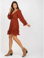 Šaty TW SK BI tmavě oranžová model 17655156 - FPrice Šaty TW SK BI tmavě oranžová model 17655156 - FPrice