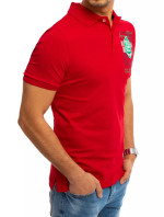 Červené polo tričko s potlačou Dstreet PX0367
