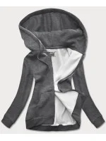 Tmavosivá dámska športová mikina (W03-5)