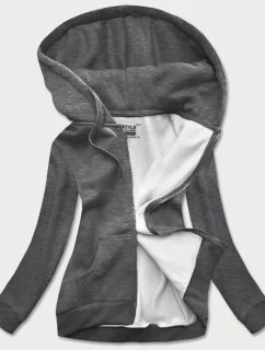 Tmavě šedá dámská sportovní mikina model 21389911 - J.STYLE
