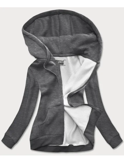 Tmavosivá dámska športová mikina (W03-5)