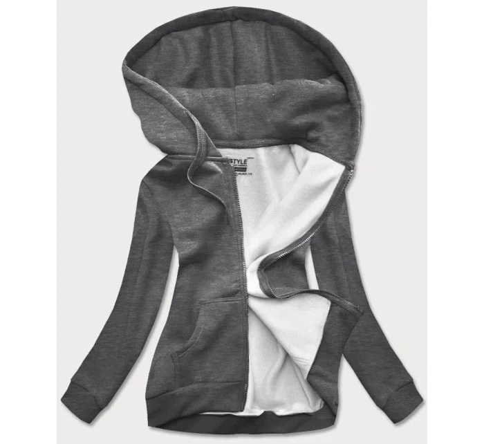 Tmavosivá dámska športová mikina (W03-5)