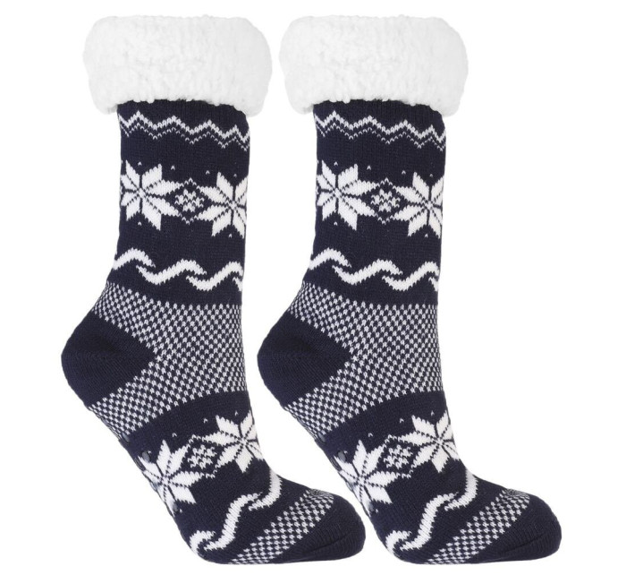 Hrejivé ponožky Nordic winter II tmavo modré
