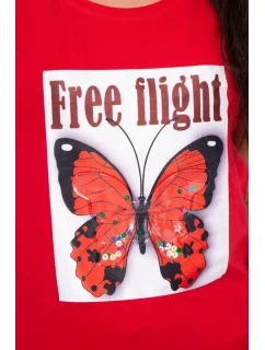 Červená blúzka Free Flight
