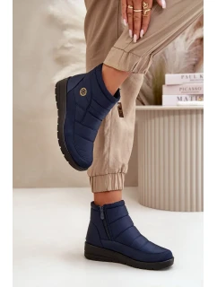 Dámske zateplené modré snežnice Helis