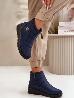 Dámske zateplené modré snežnice Helis