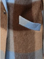 Płaszcz damski dwurzędowy z w niebieski model 22554729 - FashionStreet Płaszcz damski dwurzędowy z w niebieski model 22554729 - FashionStreet
