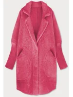 Dlouhý vlněný přehoz přes oblečení typu "alpaka" ve fuchsijové barvě model 17195590 - MADE IN ITALY Dlouhý vlněný přehoz přes oblečení typu "alpaka" ve fuchsijové barvě model 17195590 - MADE IN ITALY