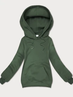 S'West sivo-zelená voľná klokanka s kapucňou (B-11#)