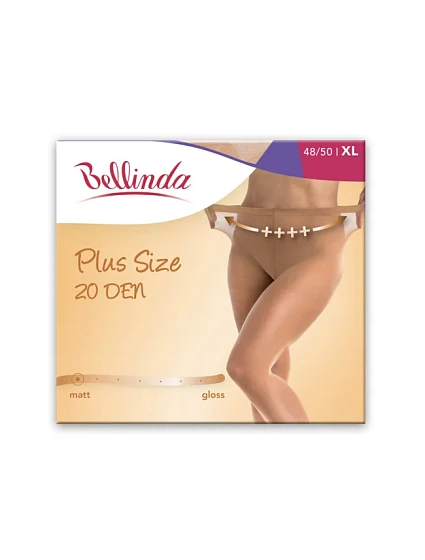Punčochové kalhoty pro nadměrné velikosti PLUS SIZE 20 DEN - BELLINDA - amber