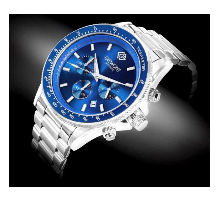 Pánské hodinky Chronograph Sapphire Silver Blue model 21807573 - Giewont Pánské hodinky Chronograph Sapphire Silver Blue model 21807573 - Giewont