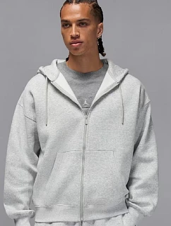 Pánska športová mikina Air Jordan Brooklyn Fleece Full-Zip Hoodie, sivá – IB7231-050