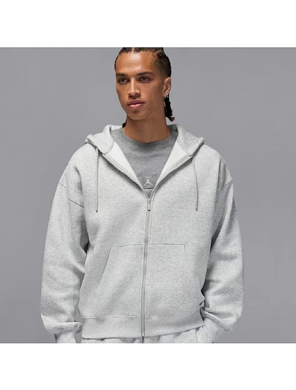 Pánska športová mikina Air Jordan Brooklyn Fleece Full-Zip Hoodie, sivá – IB7231-050