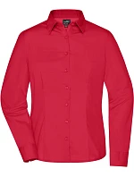 JN 641 Popelínová business halenka s dlouhým rukávem model 22487463 red - Daiber JN 641 Popelínová business halenka s dlouhým rukávem model 22487463 red - Daiber