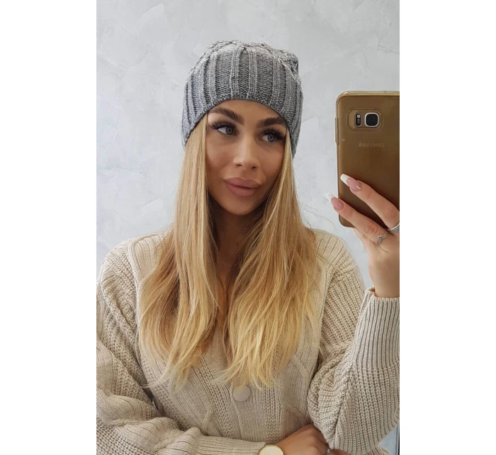 Milano fleecová čiapka K203 grey melange+grey